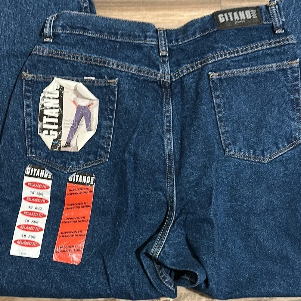 Vintage Gitano High Rise Mom Jeans Women's Plus Size 18 Tapered 100% Cotton 90s